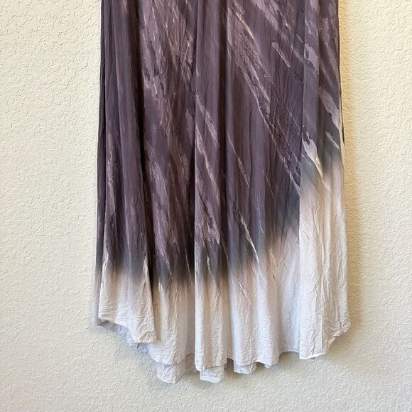 ANTHROPOLOGIE TINA+JO Purple Ombré V-Neck Tent Midi Dress - Picture 4 of 9